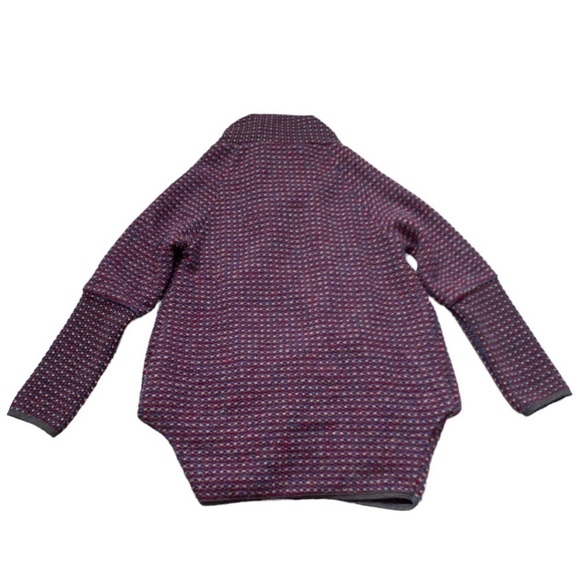 WOOL Blend Draped Oversized Tweed Laggen Look Outerwear Coat - Picture 9 of 12